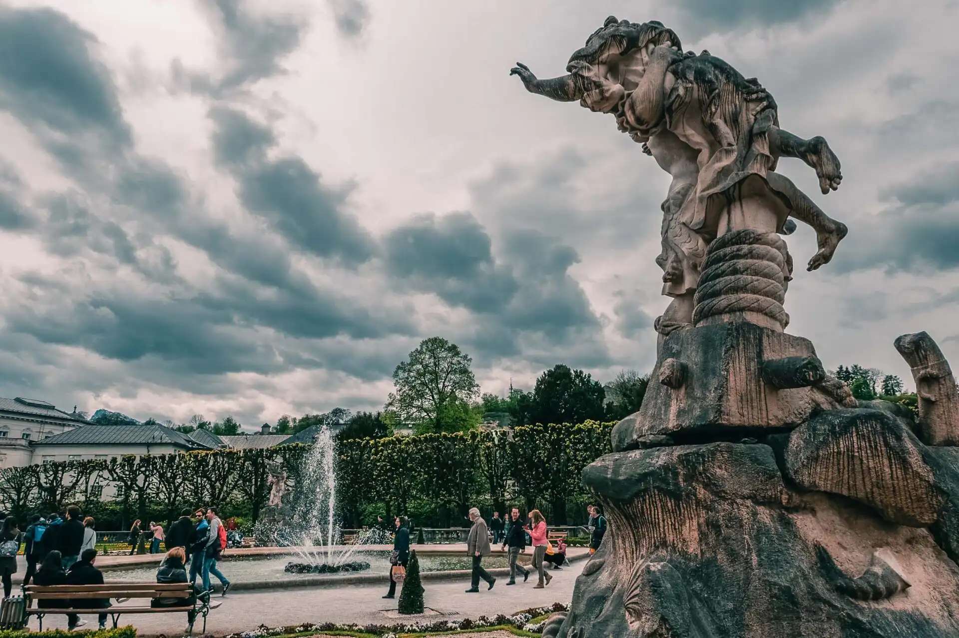 The Pegasus fountain in Mirabell Gardens