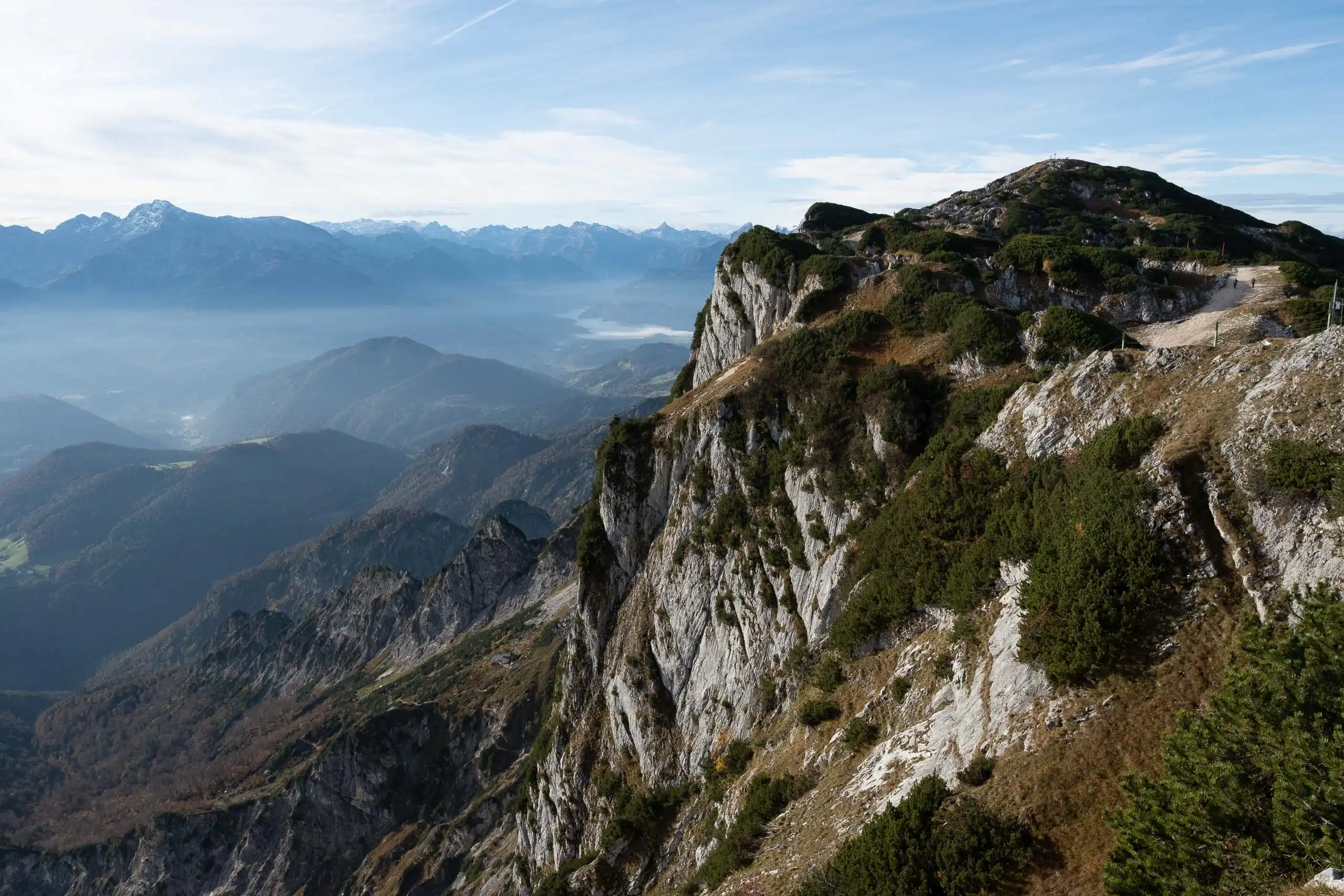 Ridge panorama over the Salzkammergut near St. Gilgen