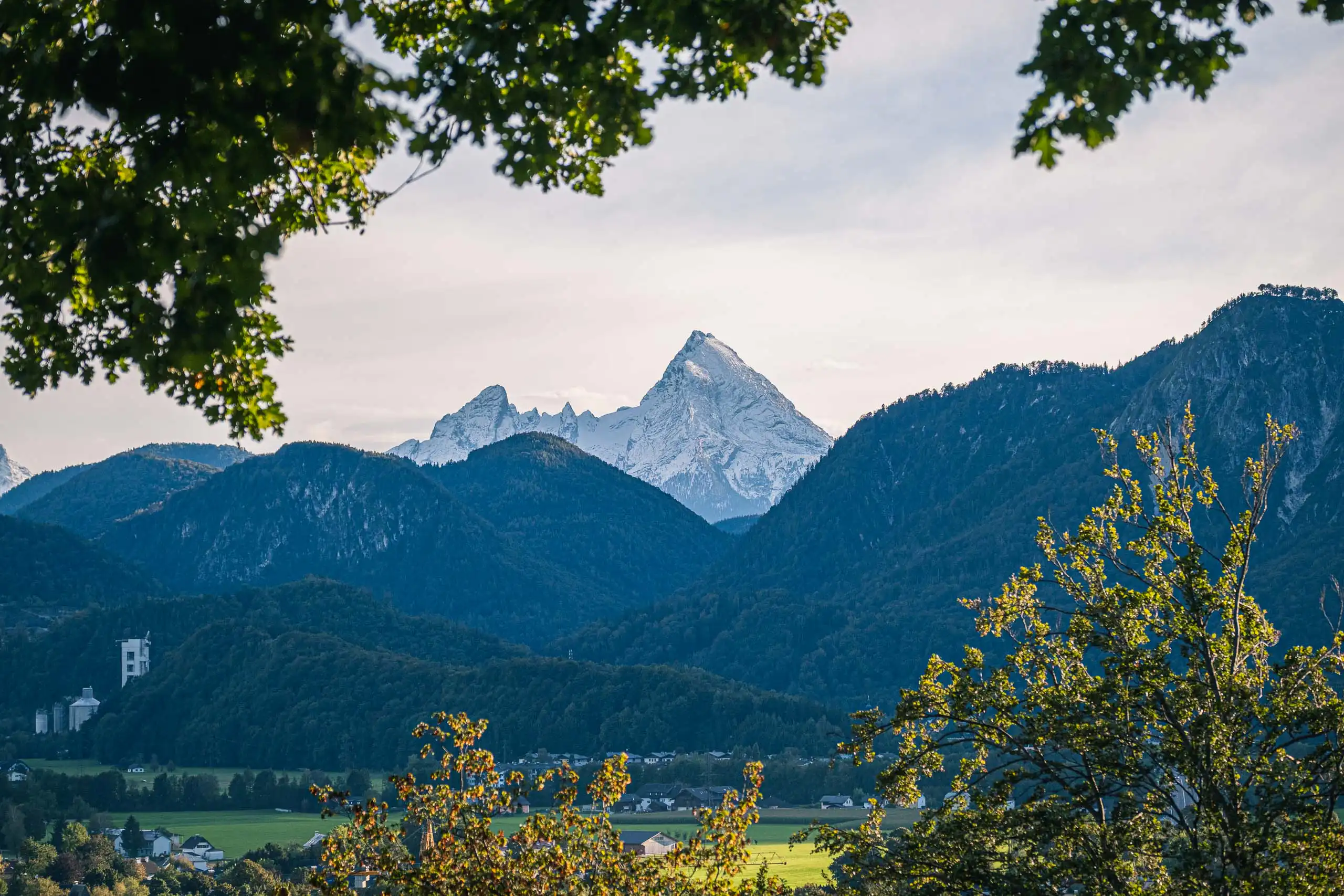 The Watzmann massif seen from Hellbrunn on the edge of Salzburg